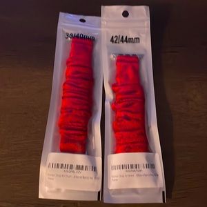 Women strap apple watch hair ring elastic 38/40 - 42/44 red